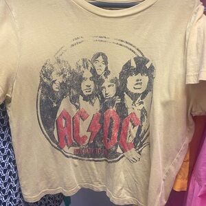 AC/DC Kids Short Sleeve Tee - Tan and Red